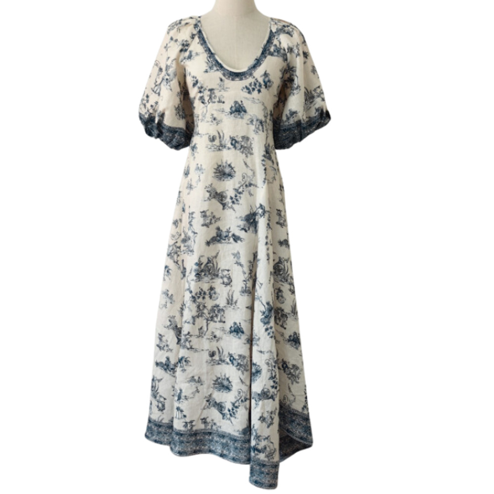ALEMAIS CASA MIDI DRESS US 6 - Picture 6 of 9